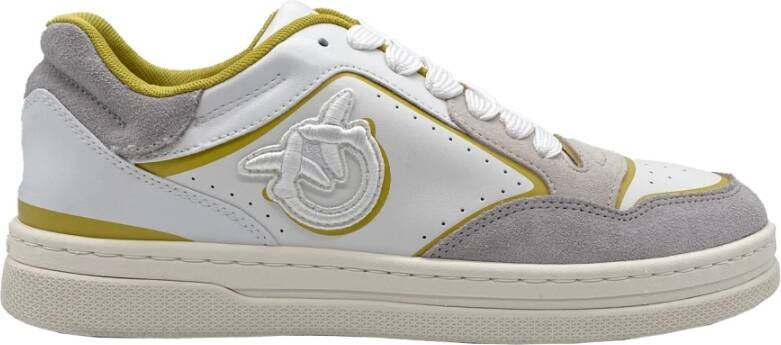 Pinko Low-Top Sneakers Logo Low-Top Sneakers – White Nylon in wit
