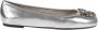 Pinko Metallic Finish Ballerina's met Iconic Logo Gray Dames - Thumbnail 6