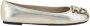 Pinko Metallic Finish Ballerina's met Iconic Logo Gray Dames - Thumbnail 2