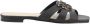 Pinko Zwarte Leren Sandalen Collectie Lente Zomer Black Dames - Thumbnail 1