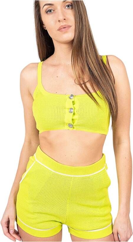 Pinko Mouwtjesloze Top met Decoratieve Knopen