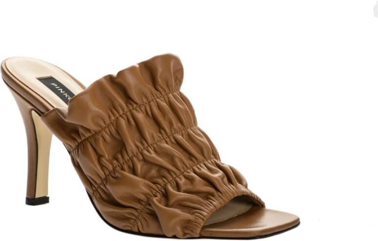 Pinko Napa mules sandalen met opluchting en hielafdruk Brown Dames