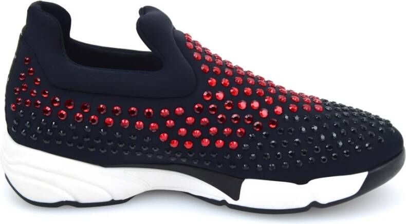 Pinko Neopreen Strass Turbine Sneaker Black Dames