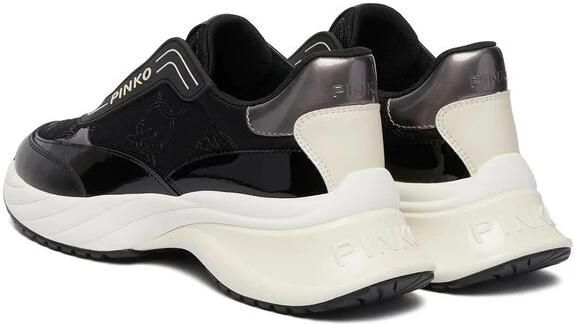 PINKO Sneakers laag 'Ariel 19 Sneaker Calf Leather Patent Monogram Net' zwart - Foto 4