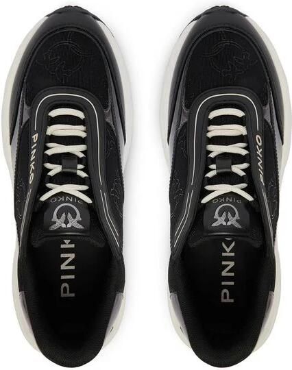 PINKO Sneakers laag 'Ariel 19 Sneaker Calf Leather Patent Monogram Net' zwart - Foto 3