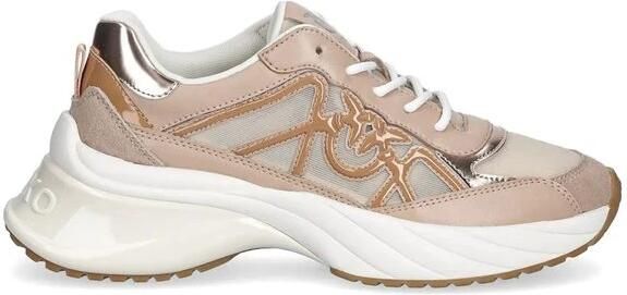 PINKO Sneakers laag 'Ariel 33 Sneaker Calf Leather Net Cow Suede' lichtroze - Foto 3