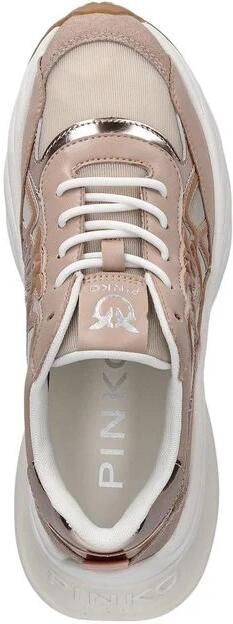 PINKO Sneakers laag 'Ariel 33 Sneaker Calf Leather Net Cow Suede' lichtroze - Foto 4