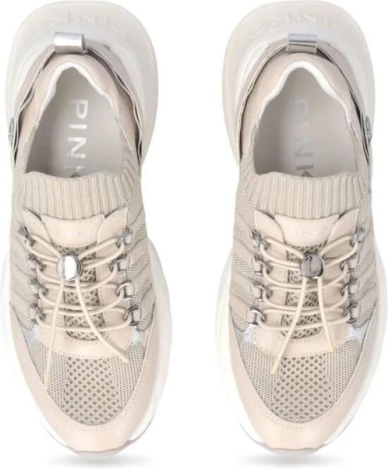 Pinko Ariel 34 Sneaker Calf Leather Knit - Foto 2