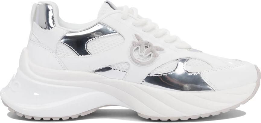 Pinko Witte en Zilveren Sneakers voor Vrouwen White Dames - Foto 5