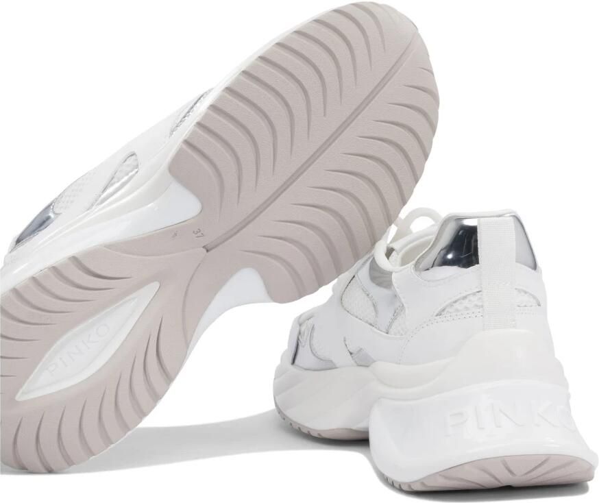 Pinko Witte en Zilveren Sneakers voor Vrouwen White Dames - Foto 3
