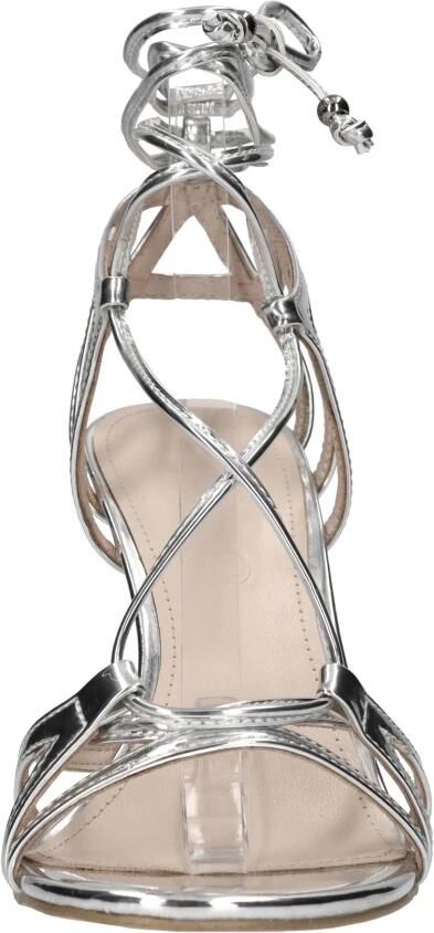 Pinko Metallic Zilveren Sandalen met Uitgesneden Details Gray Dames - Foto 7