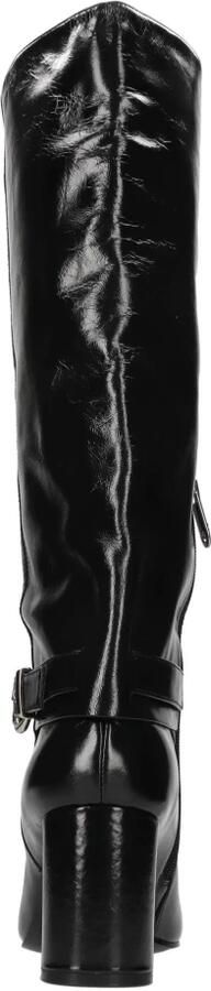 Pinko Leren gesp laarzen Black Dames - Foto 4
