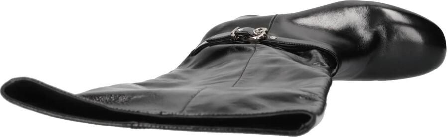 Pinko Leren gesp laarzen Black Dames - Foto 3
