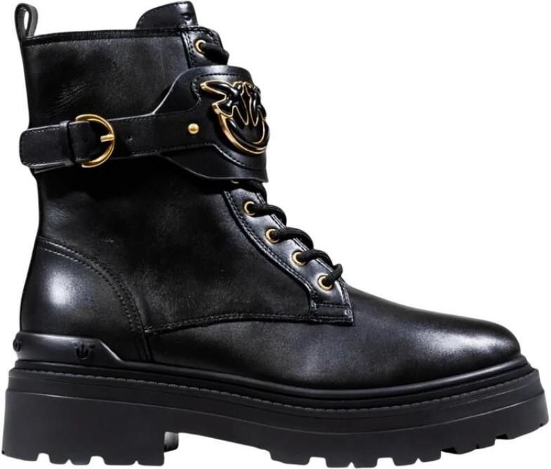 Pinko Enkellaarsjes met rits en ronde neus