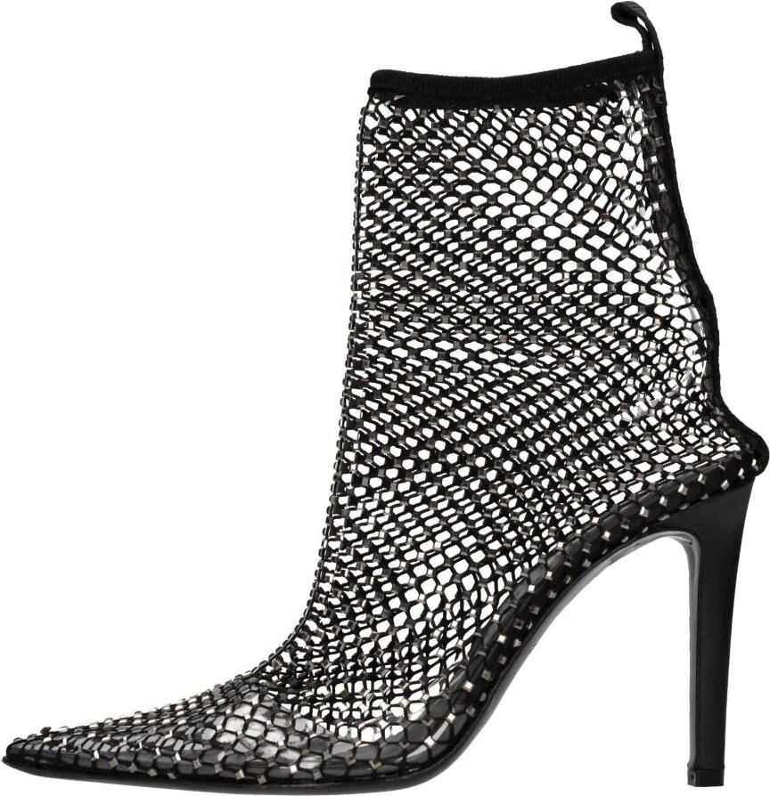Pinko Enkellaarsjes van stretch-mesh en kristallen