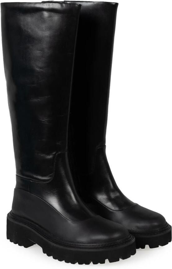 Pinko Fortaleza Stivale Pelle Vitello Liscio Zwart Dames - Foto 3