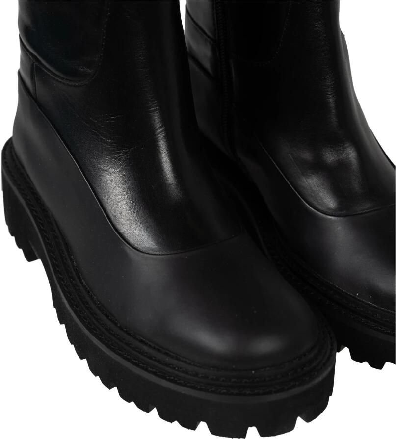 Pinko Fortaleza Stivale Pelle Vitello Liscio Zwart Dames - Foto 2
