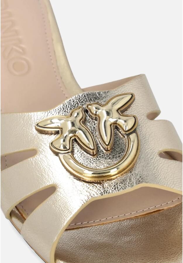 Pinko Gelamineerde Nappa Slipper Schoenen - Foto 2