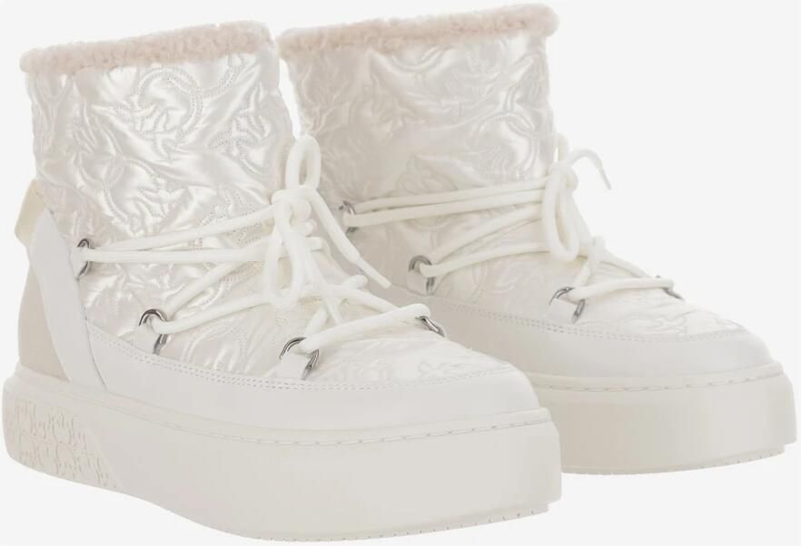 Pinko Gewatteerde enkellaarzen met vetersluiting