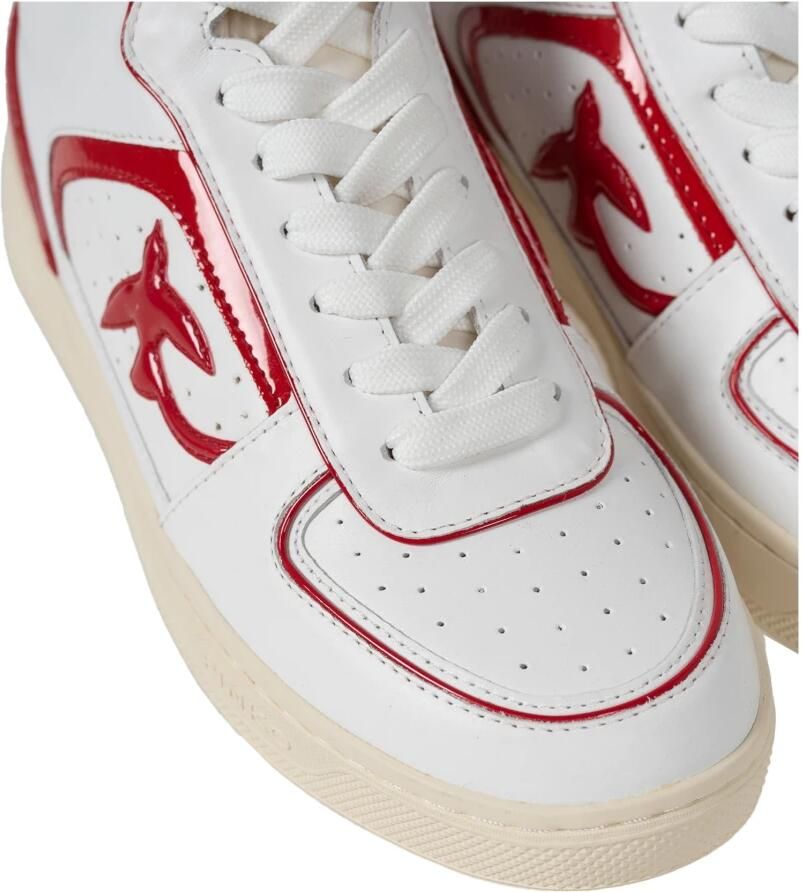 Pinko Harlow Basket High Vitello Liscio+Vernice Wit Dames - Foto 2