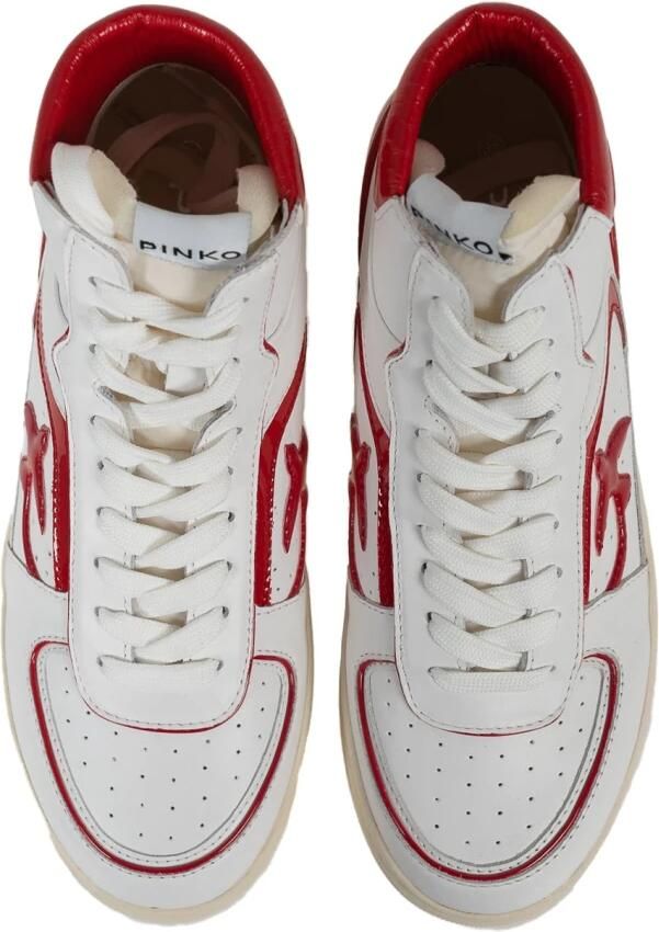 Pinko Harlow Basket High Vitello Liscio+Vernice Wit Dames - Foto 4