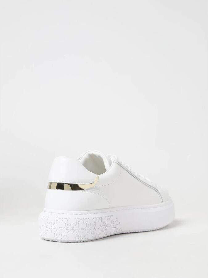 Pinko Low-Top Sneakers Panelled White Calf Leather Sneakers With Love Bir in wit - Foto 2