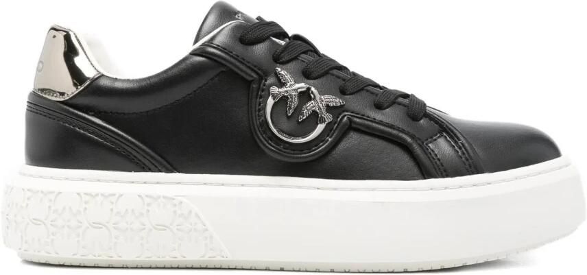 Pinko Lage leren sneakers met logo detail