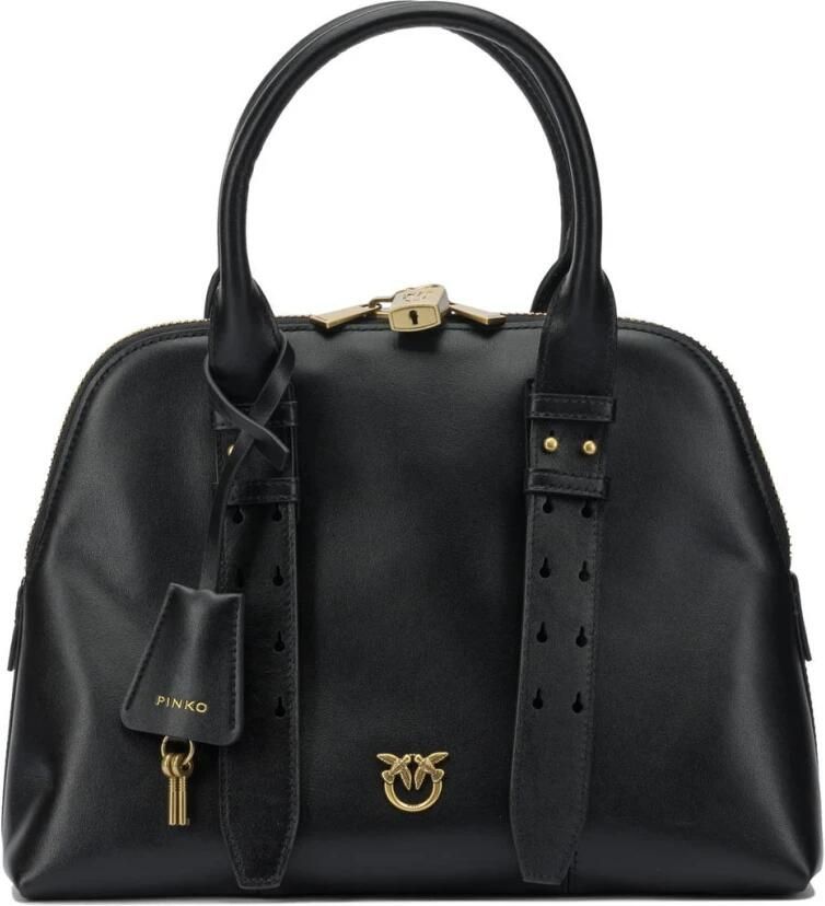 Pinko Leren Tas met Handvat en Slotdetail