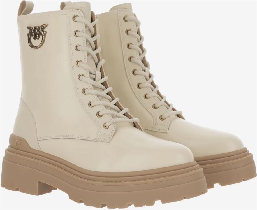 Pinko Leren Veterschoenen