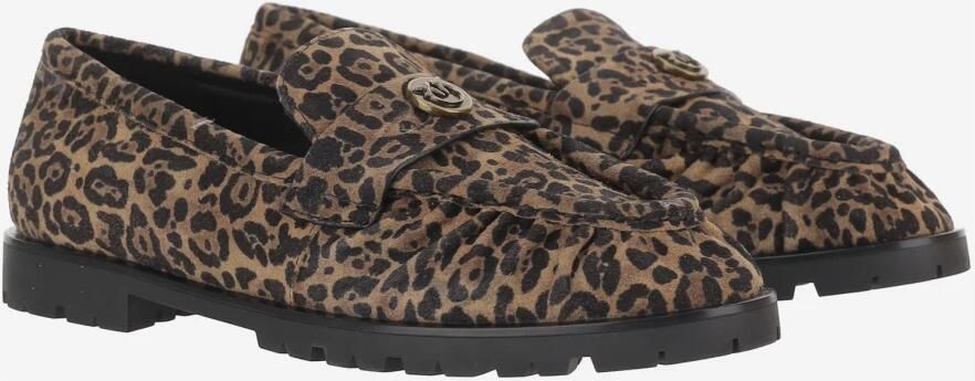 Pinko Loafers van ponyhuid met dierenprint