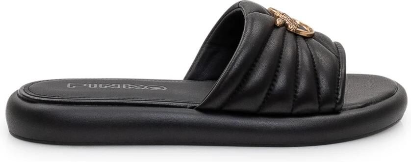 Pinko Love Birds Quilted Sandals