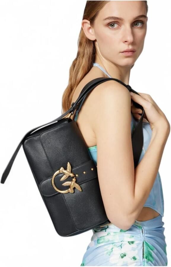 Pinko Klassieke Slouchy Schoudertas Love One - Foto 3