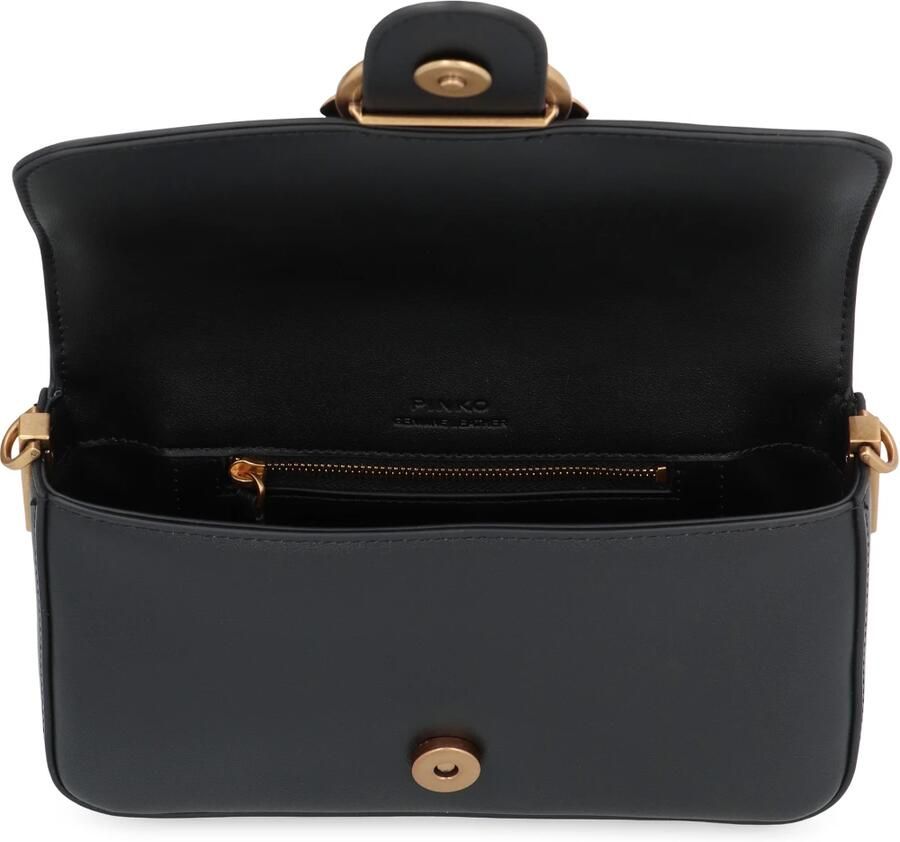 Pinko Mini Slouchy Leren Schoudertas met Love Birds Gesp - Foto 2