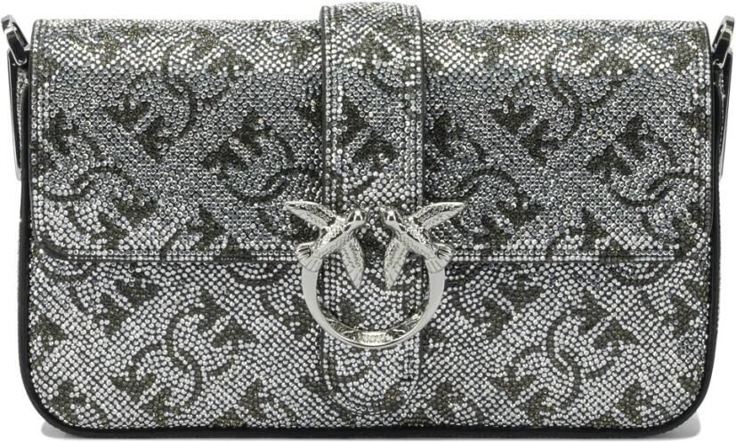 Pinko Monogram Slouchy Strass Tas - Foto 3