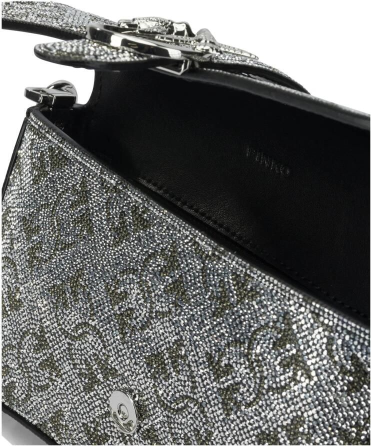 Pinko Monogram Slouchy Strass Tas - Foto 2