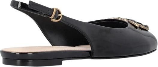 Pinko Glanzende Patentleren Ballerina's met Gouden Band Black Dames - Foto 2