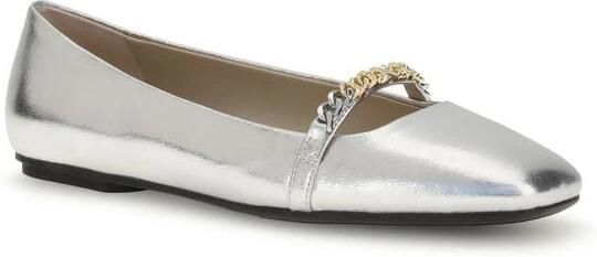 Pinko Metallic Ballerinas met Elegante Metalen Detail