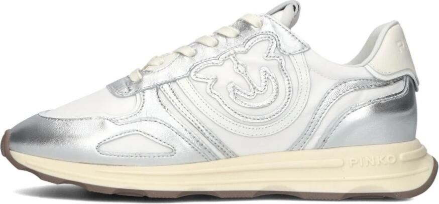 Pinko Zoe 01 Sneakers Leer Dames Zilver - Foto 2