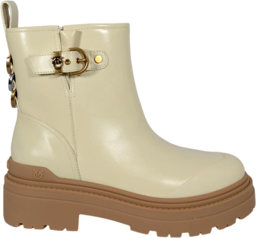 Pinko Leren Enkellaarzen