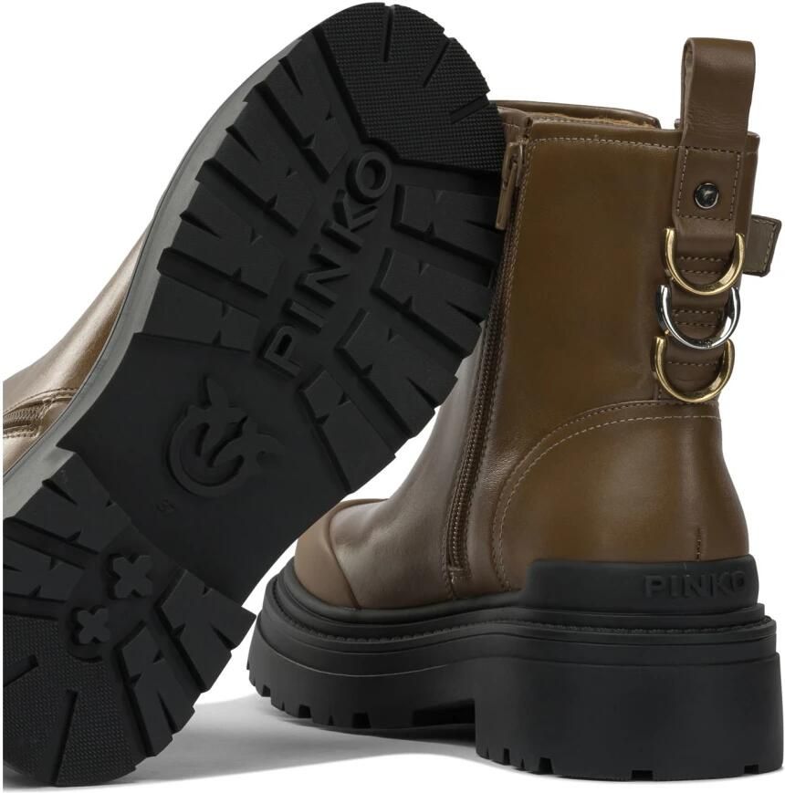 Pinko Leren Enkellaarzen met Love Birds - Foto 2