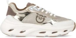 Pinko Pink 09 Sneaker van kalfsleer en metallic mesh Licht en comfortabel Ideaal voor dagelijks gebruik