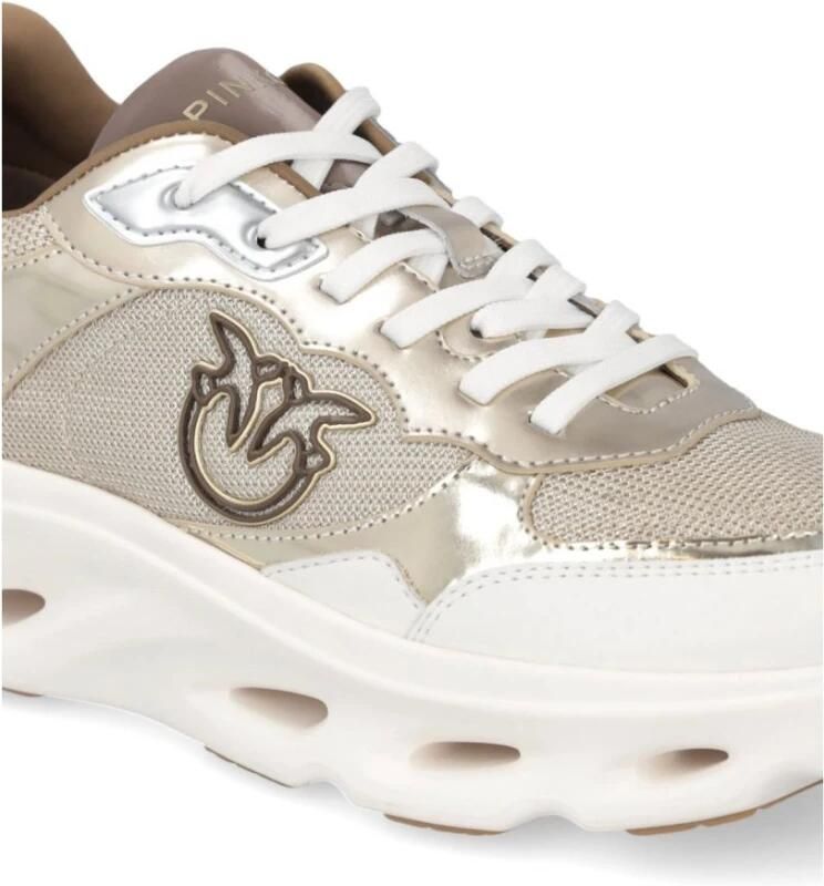 Pinko Pink 09 Sneaker van kalfsleer en metallic mesh Licht en comfortabel Ideaal voor dagelijks gebruik - Foto 2
