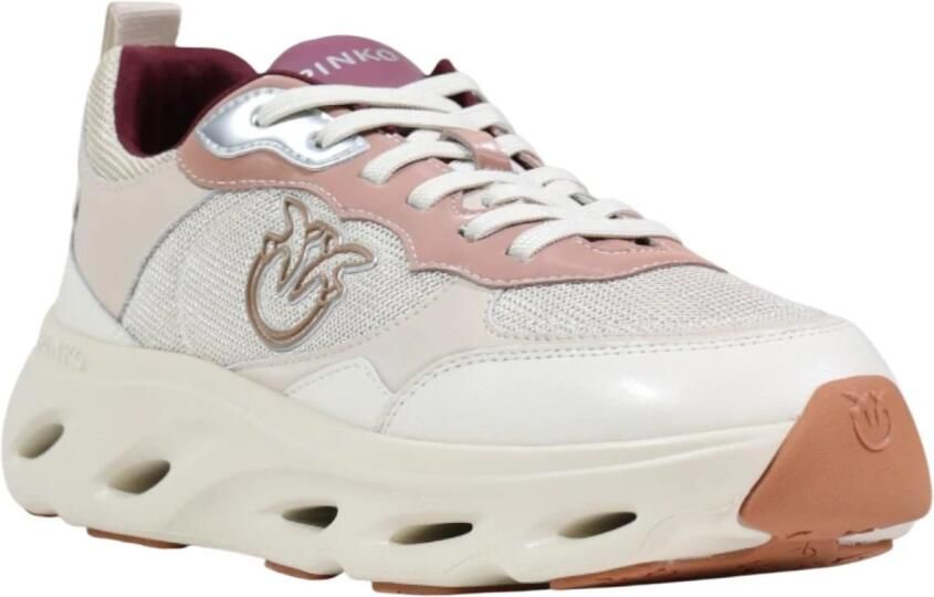 Pinko Pink 09 Sneaker Calf Leather Mesh - Foto 6