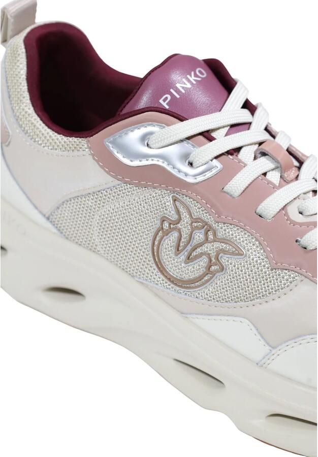 Pinko Pink 09 Sneaker Calf Leather Mesh - Foto 7