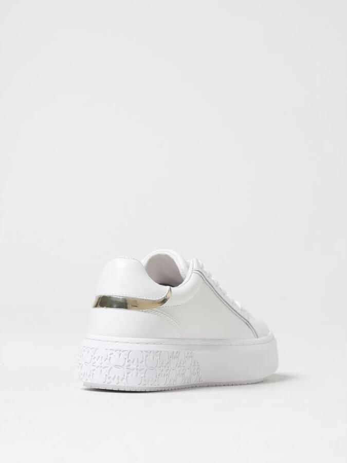 Pinko Low-Top Sneakers Panelled White Calf Leather Sneakers With Love Bir in wit - Foto 5