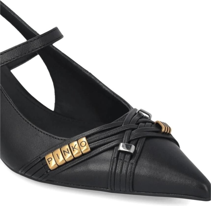 Pinko Pumps met spitse neus en slingback hakje met versierde details - Foto 2
