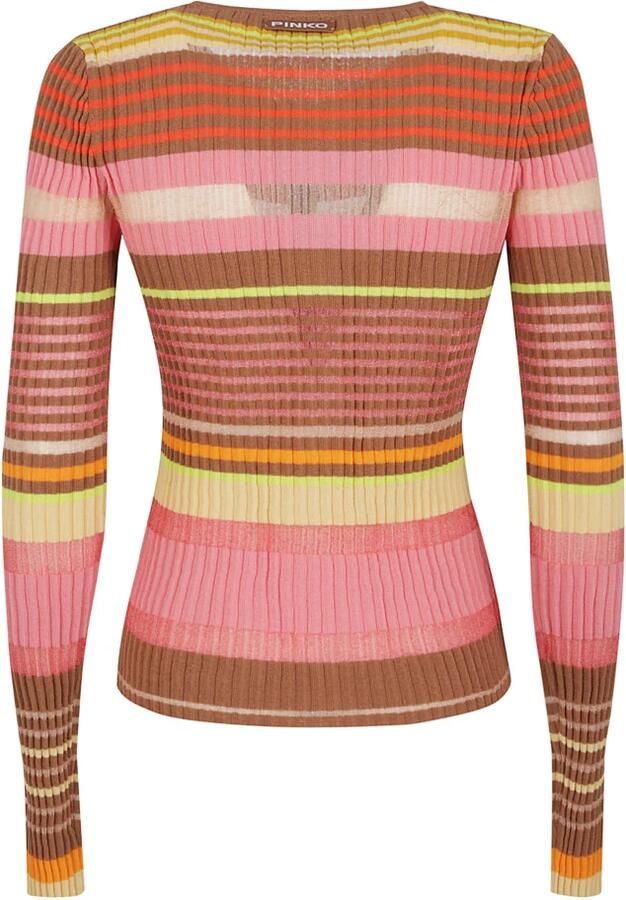 Pinko Regenboog Ribben Mist Gebreide Top