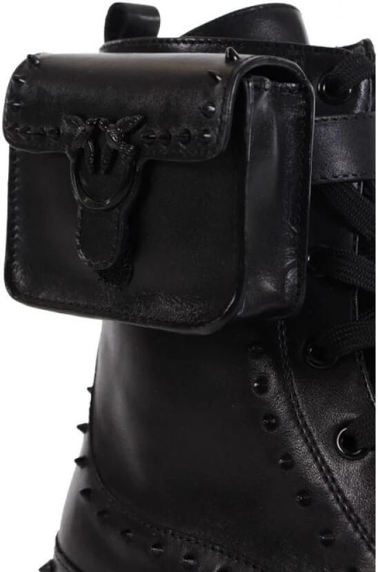 Pinko Salvador Stivale Pelle Vitello Liscio Zwart Dames - Foto 2