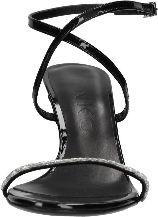 Pinko Glanzende lakleren sandalen met strass Black Dames - Foto 3