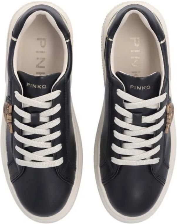 Pinko Zwarte leren sneaker lente zomer collectie Black Dames - Foto 3